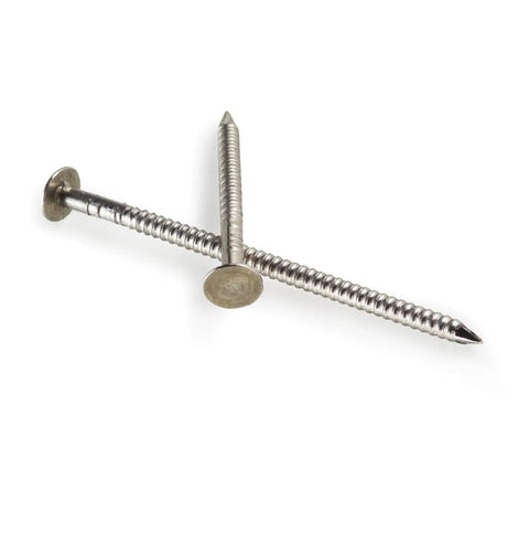 Tough As Nails 2 Inch Stainless Steel Roofing Nails With Annular Ring Shank Deliver Rock Solid Hold Power For Weather Resistant Exterior Shingle Jobs And Effortless Driving In Every 25 Pound Project Box