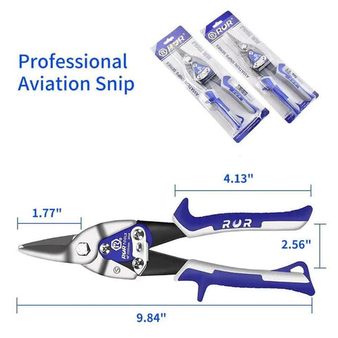 10 Inch Heavy Duty Tin Snips For Straight Cuts On Sheet Metal And More Chrome Vanadium Steel snips with packaging