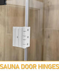 Shower Glass Door Hinge Replacement For Sauna And Steam Rooms With Black Gasket And Screws No Squeak Operation