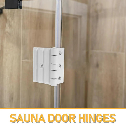 Shower Glass Door Hinge Replacement For Sauna And Steam Rooms With Black Gasket And Screws No Squeak Operation