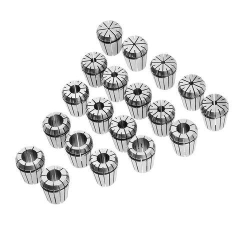 Spring Collet Chuck Set For Milling Lathe And Engraving Machine ER11 Through ER40, High Precision, Durable Spring Steel, 24 Piece AAA Grade