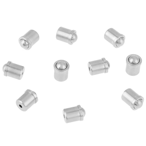 Ball Plunger Set 10 Pack 5mm By 6mm Stainless Steel Ball Spring Plungers With Push Fit Design For Mechanical Gear Fixtures Clamps And Pro Grade Heavy Duty Industrial Applications, 10-pack