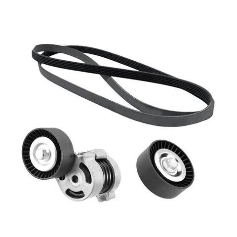 Premium Heavy Duty Belt Tensioner Compatible For BMW Main Drive Crankshaft Pulley Kit 11287524267 11281440378 11287631810 74Mm Idler Direct Bolt Fit No Modding Saves Time Replacing Old Parts With Reliable Upgrade For Engine Runs Great Right Now, belt and idler pulleys