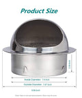 8 Inch Stainless Steel Wall Vent Cover With Round Exhaust Grille For Ventilation Outlet And Dryer Hood External Extractor