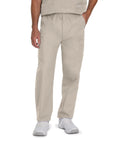 Relaxed Fit 7 Pocket Elastic Cargo Scrub Pants For Men With Stretch Waistband And Drawstring Durable Go To Workwear worn by male model