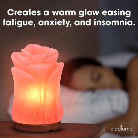 Hand Carved Himalayan Salt Lamp With Rose Crystal Rock Salt From The Himalayan Mountains Authentic Crystal Lamp Dimmer Cord