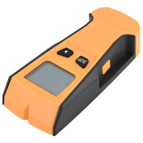 3 in 1 Stud Finder Wall Scanner with Live Wire Detector and Metal Finder for Wood Metal AC Voltage Detection in vibrant orange and black.