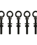 Tough As Nails T316 Stainless Steel Eye Bolts 5 Pack Black 1/4 X 2 Inch with matching nuts for heavy-duty rigging.