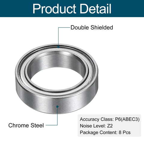 Top Shelf Deep Groove Ball Bearings Forged From Tough Chrome Steel Featuring Reliable Double Metal Shielding To Deliver Legit Load Capacity For Any Heavy Duty Machine
