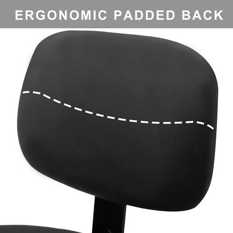 Built Tough Heavy Duty Shop Stool With Ergonomic Backrest And High Footrest 360 Degree Swivel Adjustable Height From 24 To 27 Inches