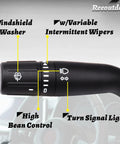 Turn Signal And Multi Function Switch For 2014 2019 F150 F250 F350 Super Duty Replaces CBS2272 EC3Z13K359AA Fits Without Rain Sensitive Wipers And Front Camera Includes Variable Intermittent Wiper Feature with windshield washer, high beam, and signal controls.