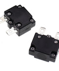 2 Pack Auto Reset Thermal Circuit Breaker 125 To 250V AC, 32V DC, 15 Amp Overload Protector Switch, Single Pole, Compact Design