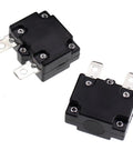 Two Pack 125 To 250V AC 32V DC Thermal Circuit Breaker Auto Reset 5A Overload Protector Switch for DIY and home automation.