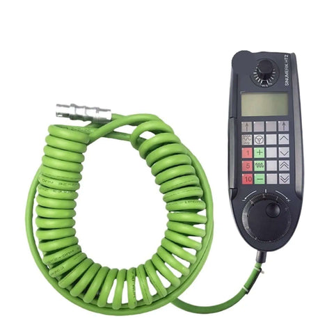 HT2 Hand Wheel Set With Spiral Spring 6XV1440-4BN10 And Straight Line 6FC5348-0AA08-3AA0, black control wheel with green cord