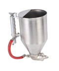 Heavy Duty Pneumatic Cement Mortar Sprayer With Stainless Steel Air Hopper, 3.5L capacity, used for exterior wall putty application.