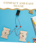 Hands On Stem Circuit Experiment Kit for Interactive Science Projects with Series and Parallel Circuits on blue surface