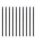 Rectangular Baluster One Inch By One Half Inch, 38 Inch Long, Heavy Gauge Galvanized Steel With Powder Coated Black Finish, 10 Pack