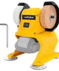 Hard Charging Cordless Mini Bench Grinder Polisher Rolling 5500 Rpm For Rapid Knife Sharpening with dual grit wheels.