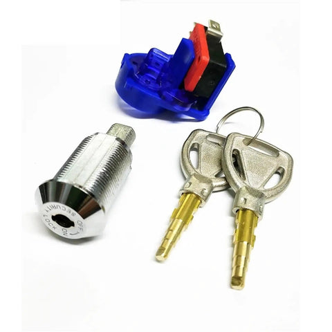 Upgrade Your Game Machine With This Brass Keyed Alike Start Key Switch Lock That Nails The Hardware Fix Like A Boss For All Your DIY Projects Perfect For Furniture And Arcade Gear - Includes two keys and a brass lock.