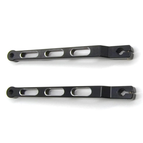 Extended 9.84 Inch Heel Toe Shifter Lever Fits Harley FL Softail 1986 And Up Touring Road Glide Electra Glide Road King And 2008 And Up Trike Tall Rider Friendly Black, black aluminum pair