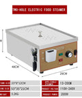 Heavy Duty Commercial Electric Steamer With Independent Water Supply And Dry Burn Alarm Precise 30 To 110 C Temperature Control