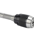 Premium Integral Drill Chuck Keyless With Straight Shank For Milling Machine, Features 1-13mm Clamping Range shown from the side.