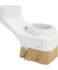 Heavy Duty 80Mm Cnc Spindle Dust Boot Shoe With Nifty Detachable Brushes And Straight Shooter Chip Guard in white.