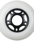 Outdoor Asphalt Inline Skate Wheels 89A Durometer 72mm X8 Set Durable White Wheels for Street Skating Fast Yet Smooth Ride Long