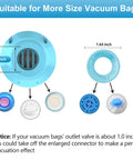 Electric Vacuum Pump For Travel Storage Bags Compress Clothes And Bedding Effortless One Button Operation, suitable for diverse vacuum bag sizes.