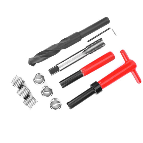 Heavy Duty Stainless Steel Thread Repair Kit With Complete Twist Insert Tools For fixing stripped bolts nuts auto parts switches And demanding Machinery Jobs To Get Back In The Saddle Fast, drill tap set and inserts