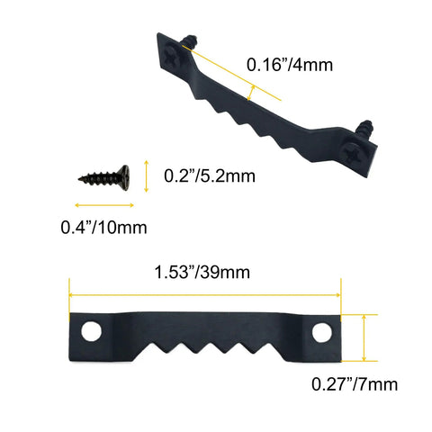 Steel Sawtooth Picture Hangers With Screws 50 Pack For Frames Clocks Paintings And Artwork Black Durable Rust Resistant Easy To Install And Hang