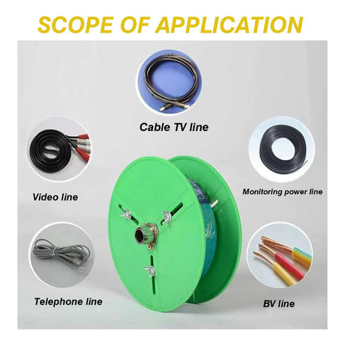 Folding Cable Payoff Stand With Three Quarter Reels For Construction Sites And Home Wiring Heavy Duty Reel Holder