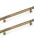Matte Bronze Solid Brass Cabinet Pulls Set Of 2 Five Point Five Nine Inch Length 3 Inch Center To Center Drawer Handles