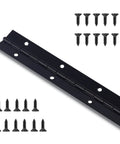 Badass Heavy Duty Piano Hinge Thirty Six Inches Long By One Point Two Inches Wide Smooth Pivoting Black Continuous Cabinet Hinge with screws.