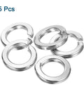 5-piece 1 Inch Split Lock Washer Set in 304 stainless steel, metal split ring for screws and bolts, heavy duty washers for DIY projects.