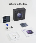 4 Inch Full Touch Screen Smart WiFi Thermostat TJ-560 with box, manual, and installation accessories displayed on table.