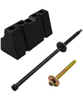 Heavy Duty Battery Hold Down Clamp Kit for Ford Mercury Lincoln Cars: durable PP base, 2 bolts, secure battery mount.