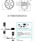 Diagram and measurements of 12V 24V Underwater Thruster With 300KV Brushless Motor, 70mm Jet Pump For ROV setup