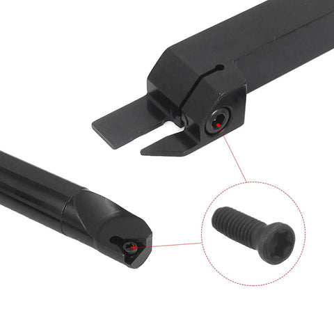 Pack Of 10 Premium M3 X 12mm Black Torx T10 Flat Head Screws For Cnc Carbide Insert Tool Holders in a close-up view.