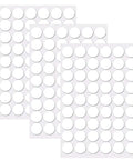 Screw Hole Stickers Three Sheet Pack For Hiding Screws And Fasteners Self Adhesive Caps displayed in white sheets
