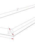 Carrara Marble Doorway Threshold Marble Saddle, Polished 4x24, Grayish White Natural Stone Floor Transition Strip diagram