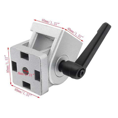 Swivel Aluminum Extrusion Profile Hinge With Handle 4040 Series Pivot Joint Bracket For Easy 180 Degree Rotations, 40x40mm