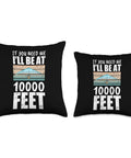 Funny Hang Glider Art Throw Pillow For Men And Women Who Live For Hang Gliding And Flying High, Durable 100 Percent Polyester Double Sided Decor