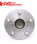 Front view of Rear Wheel Bearing Hub Assembly Set For Toyota Corolla 2009 To 2016, Pontiac Vibe 2009 To 2010, Toyota Matrix 2009 To 2014 FWD 1.8L 5 Lug Pair Durable OEM Grade Replacement For Smooth Ride And Long Lasting Performance.