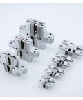 Stainless Steel Concealed Cross Folding Door Hinge Set 2pc Heavy Load Built In Hidden Double Spring Furniture Hardware For Doors Cerniera NO2