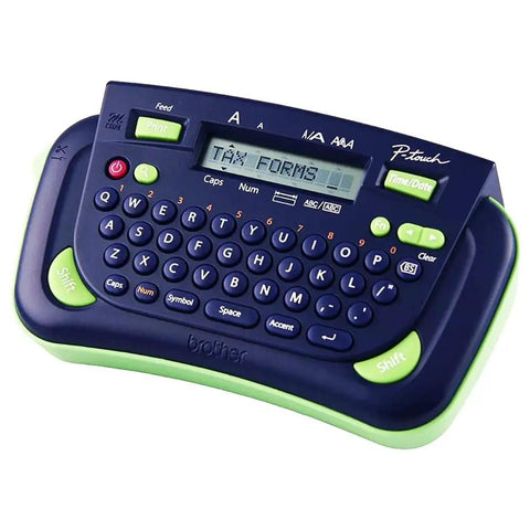 Handheld Label Maker For Home And Small Office With One Touch Time And Date Stamp 71 Symbols Five Auto Formats And Five Framing Options Budget Friendly Electronic Labeling System For Quick Clear Organization showing text 'TAX FORMS' on screen