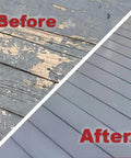 Wood Repair Epoxy Paste And Wood Hardener Kit DIY Friendly with results on wood surface, before and after restoration.