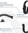 Two Piece Gun Rack Mount Kit For Rigid MOLLE Panels With Quick Release Rubber Straps detailing aluminum alloy and elastic sponge