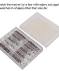 Pro Level Stainless Steel Crosshead Screws For Watch Case Back Repair With Several Precision Sizes Arranged Inside A Secure Labeled Storage Bin Silver Edition in a transparent storage box.
