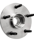 Front view of Front Wheel Hub And Bearing Assembly Pair For 2000 2001 Dodge Ram 1500 2WD 5 Lug 2 Piece Replacement With Tone Ring ABS